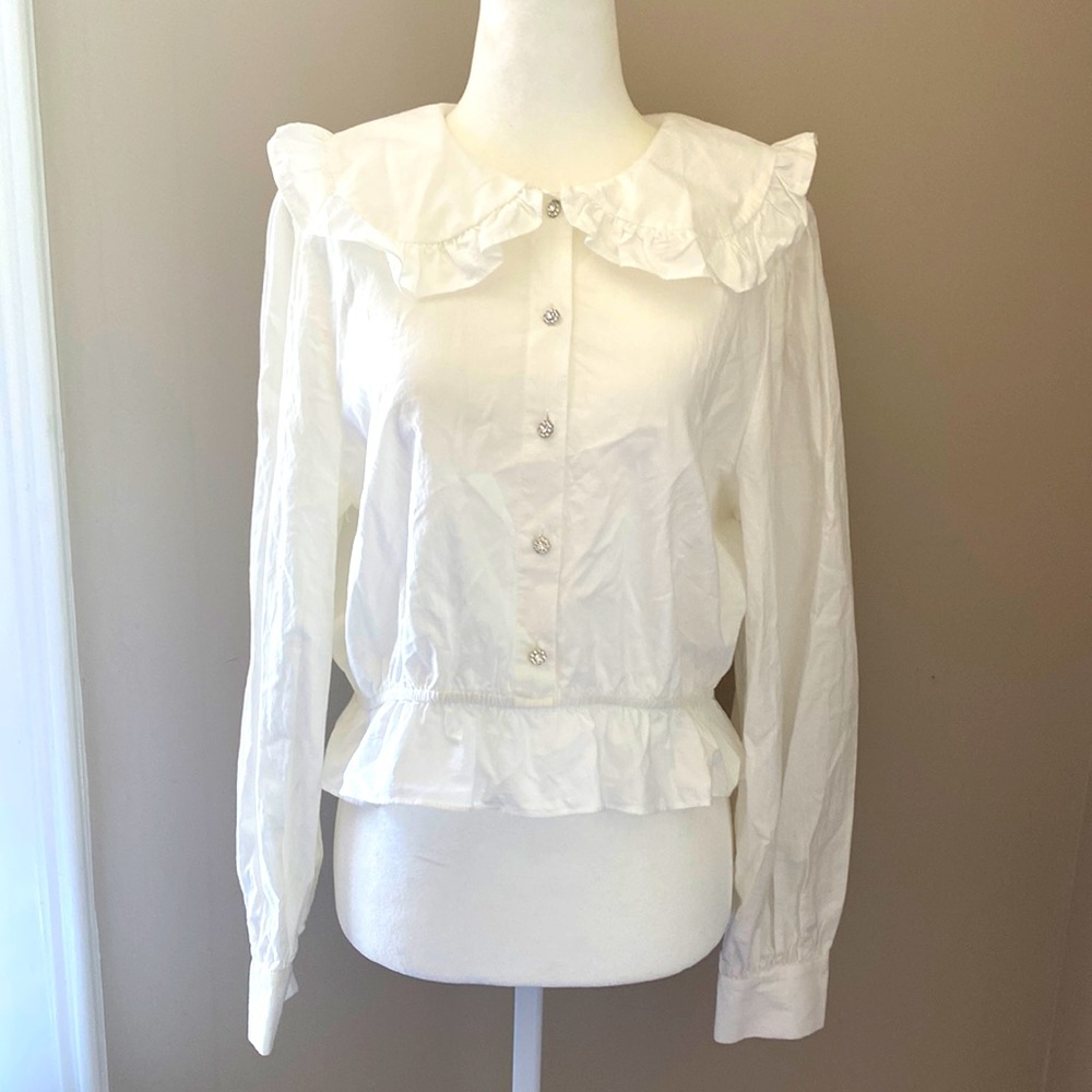 BRAND NEW WITH TAGS Zara Gem Collared Shirt